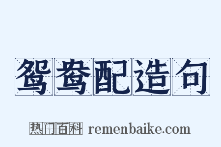鸳鸯配造句是什么意思的图片